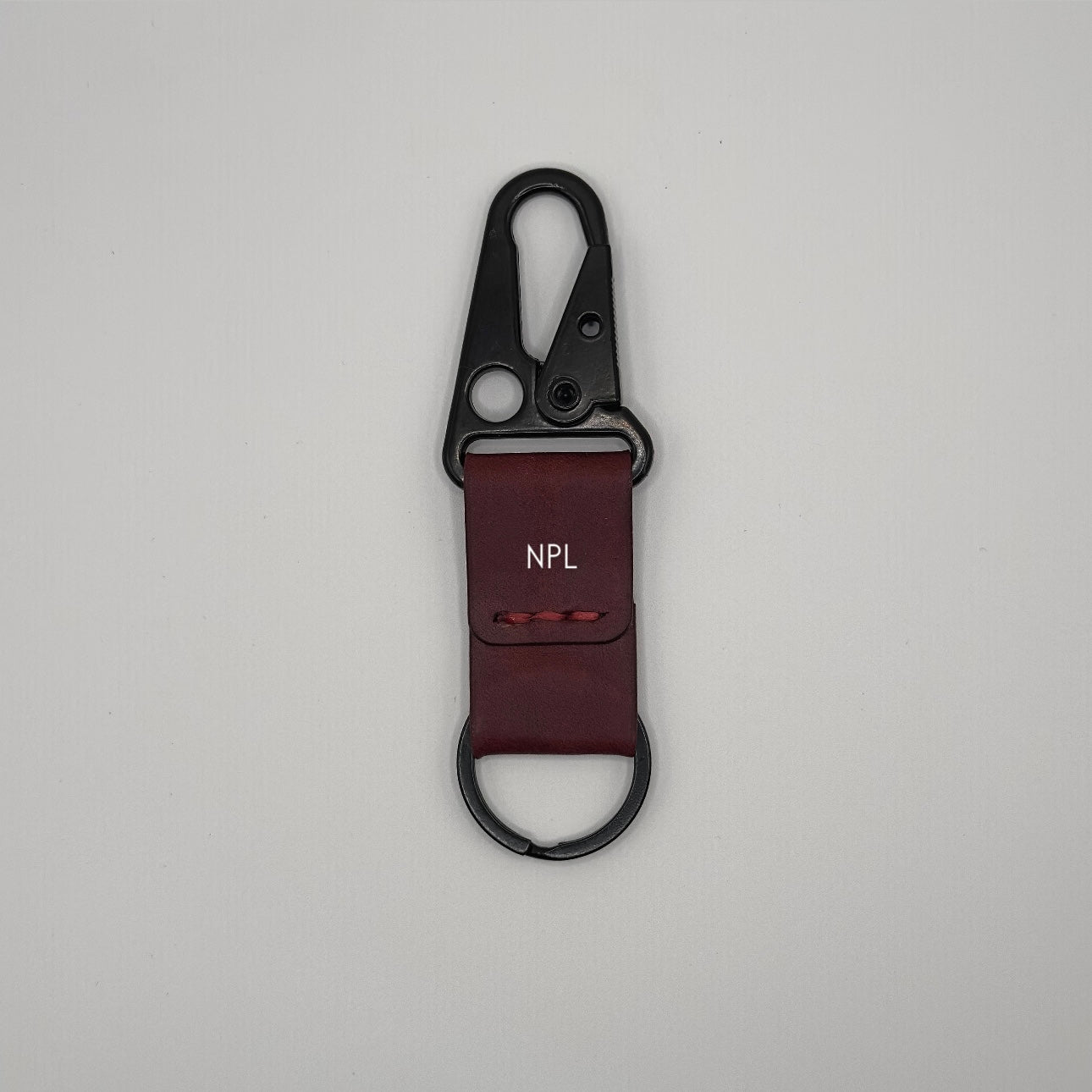 Lockson Pueblo Leather Clip Keychain | Bordeaux Red