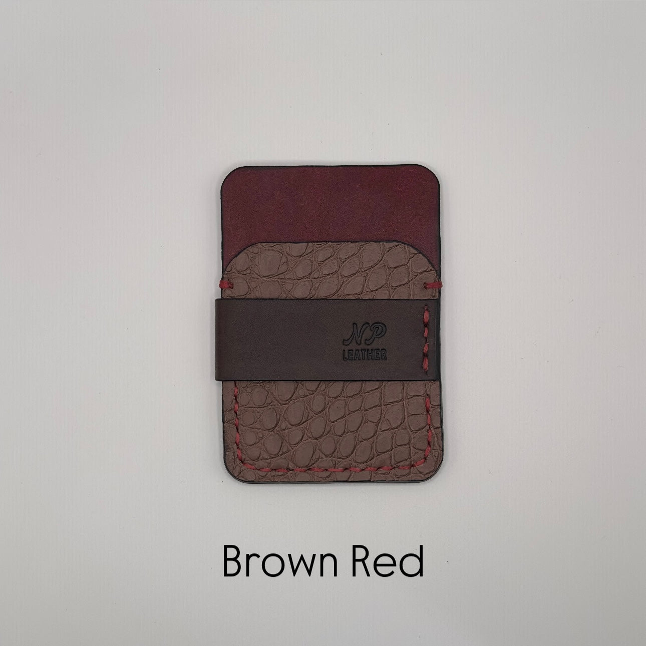 Wrapson Pueblo Leather Alligator Wallet | Brown Blue
