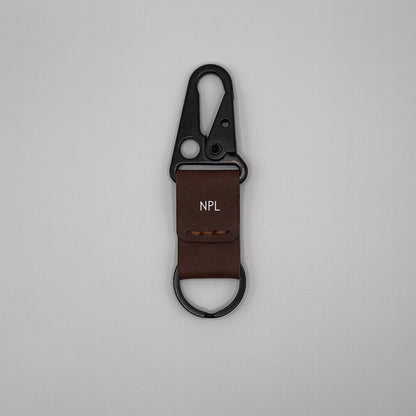 Lockson Pueblo Leather Clip Keychain | Walnut Brown
