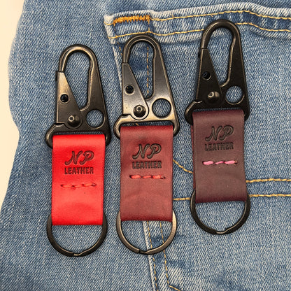 Lockson Pueblo Leather Clip Keychain | Bordeaux Red