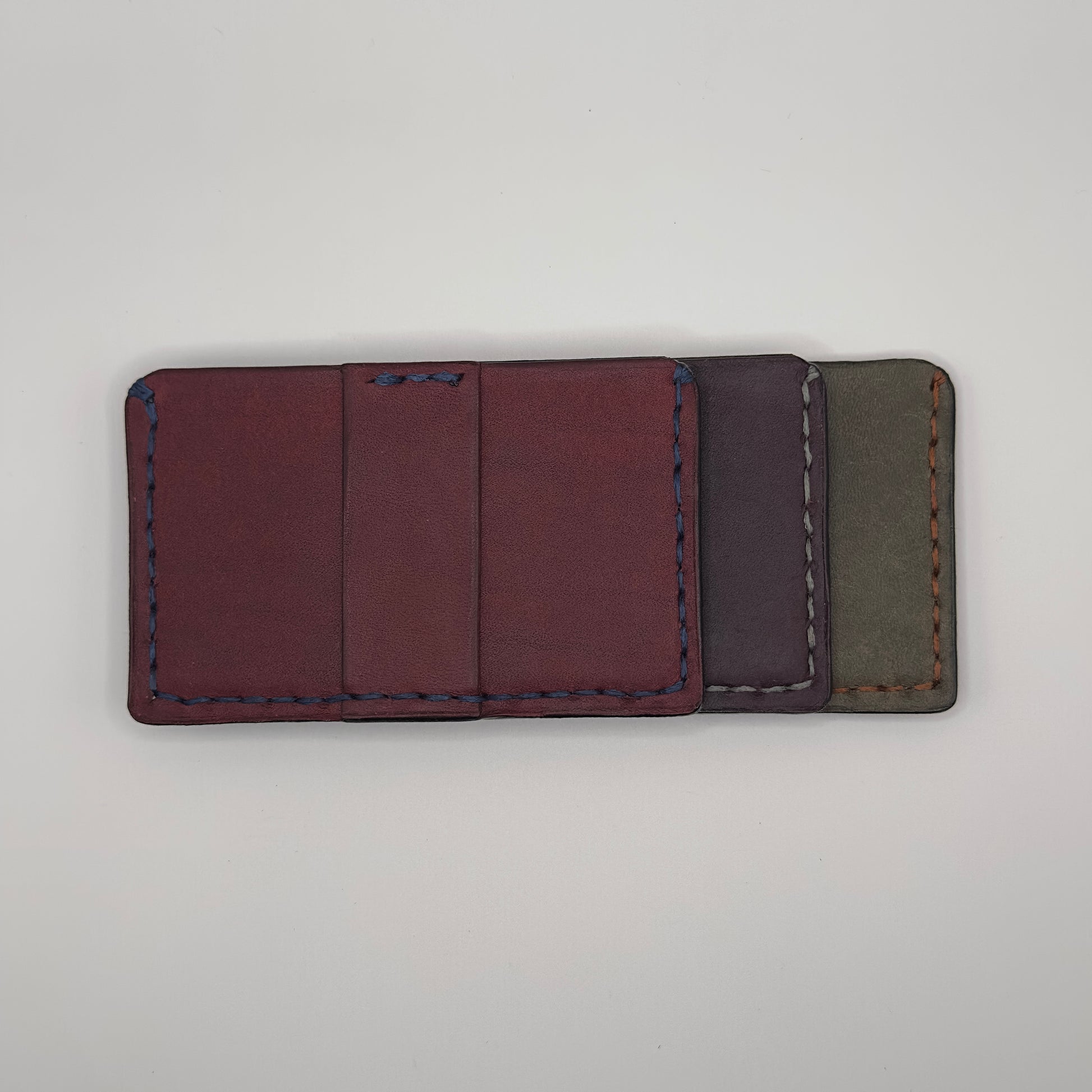 different colors of the luxury leather wallet
