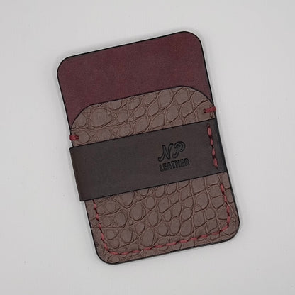 Wrapson Pueblo Leather Alligator Wallet | Brown Red
