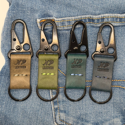 Lockson Pueblo Leather Clip Keychain | Ortensia Blue