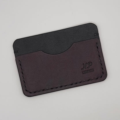 Paulson Pueblo Leather Card Wallet | Black Purple