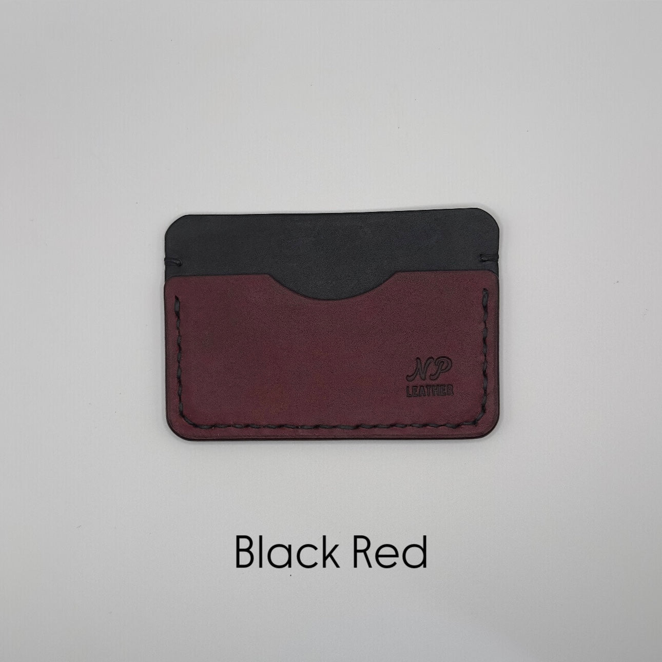 Paulson Pueblo Leather Card Wallet | Black Red