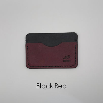 Paulson Pueblo Leather Card Wallet | Black Red