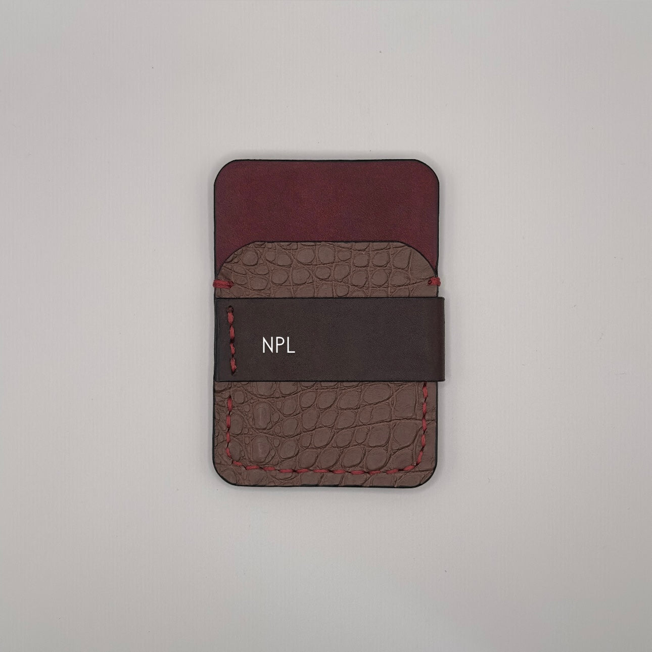 Wrapson Pueblo Leather Alligator Wallet | Brown Red