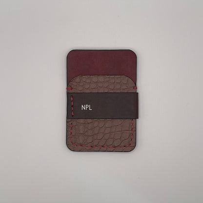 Wrapson Pueblo Leather Alligator Wallet | Brown Red