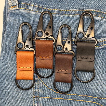 Lockson Pueblo Leather Clip Keychain | Walnut Brown