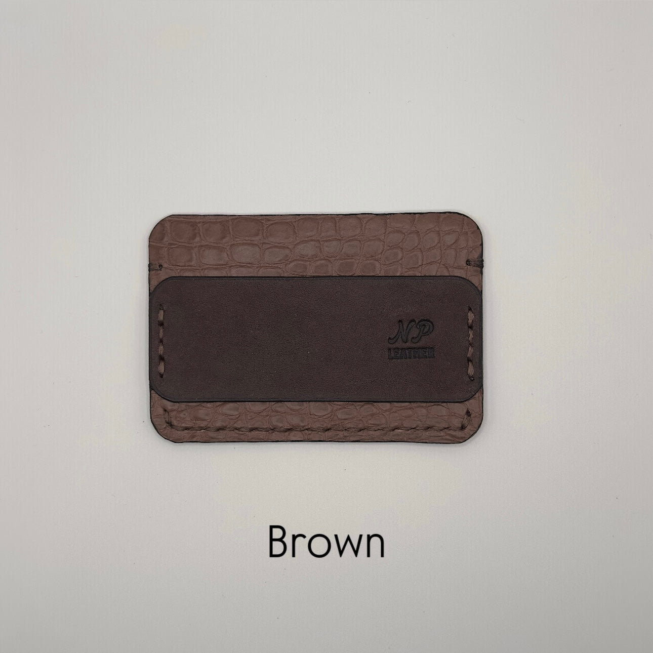 brown alligator wallet