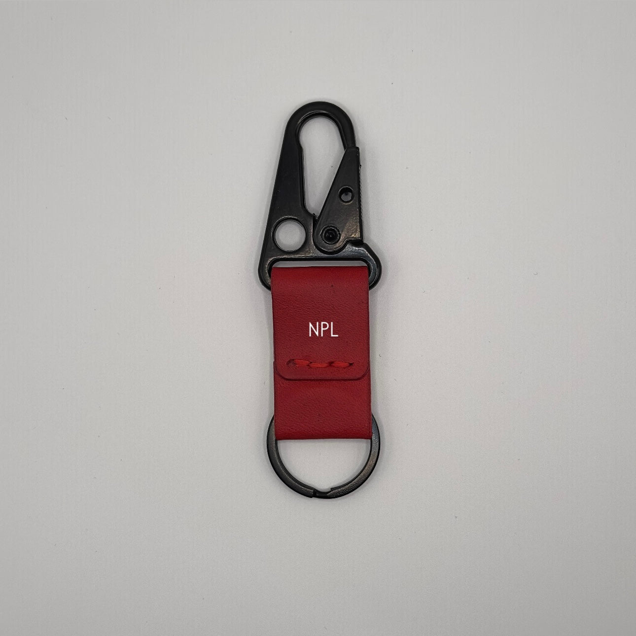 Lockson Pueblo Leather Clip Keychain | Scarlet Red