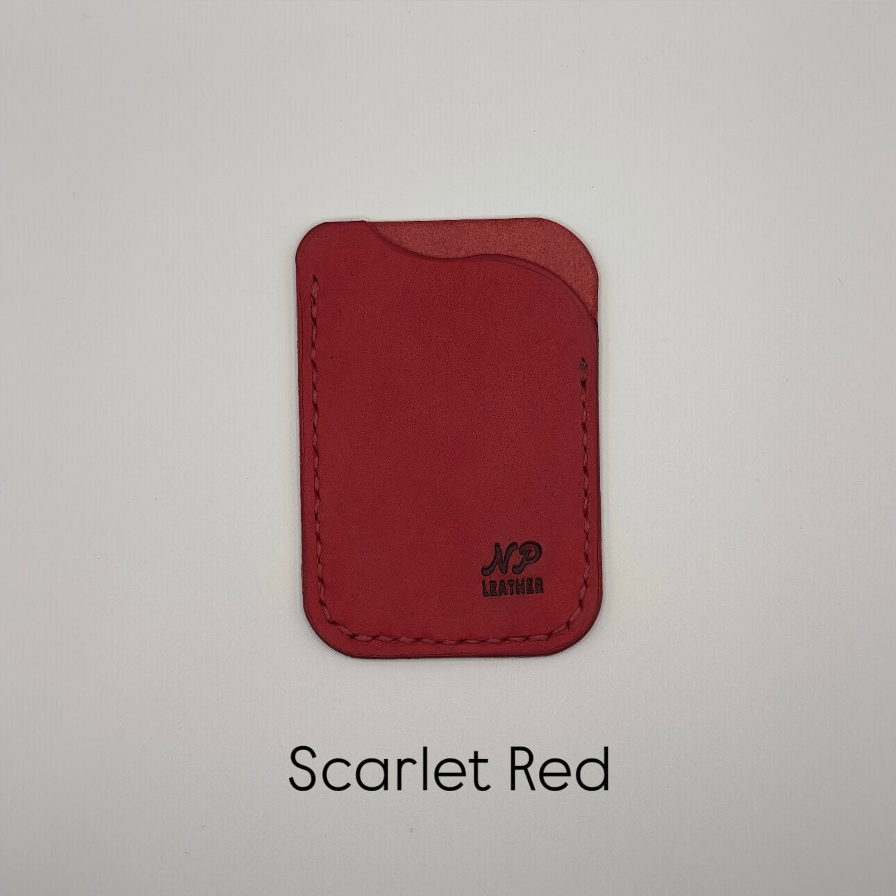 scarlet red pueblo leather wallet