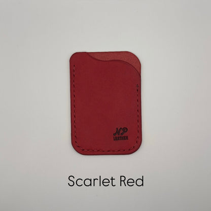 scarlet red pueblo leather wallet