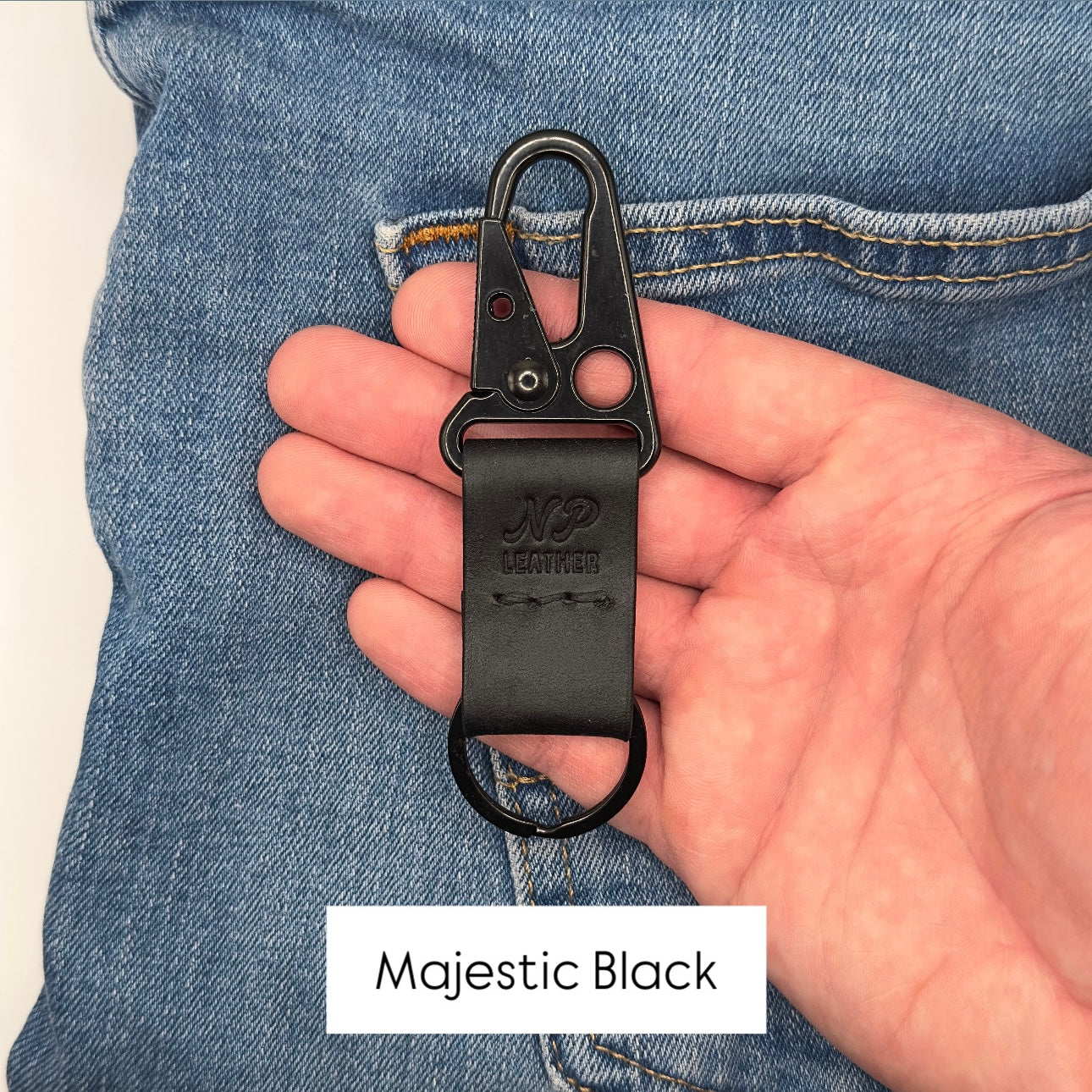 Lockson Pueblo Leather Clip Keychain | Walnut Brown