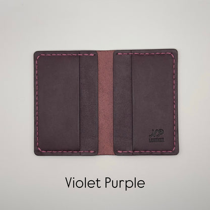 violet purple pueblo leather bifold wallet