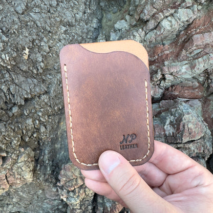 Waveson Pueblo Leather Card Wallet | Walnut Brown