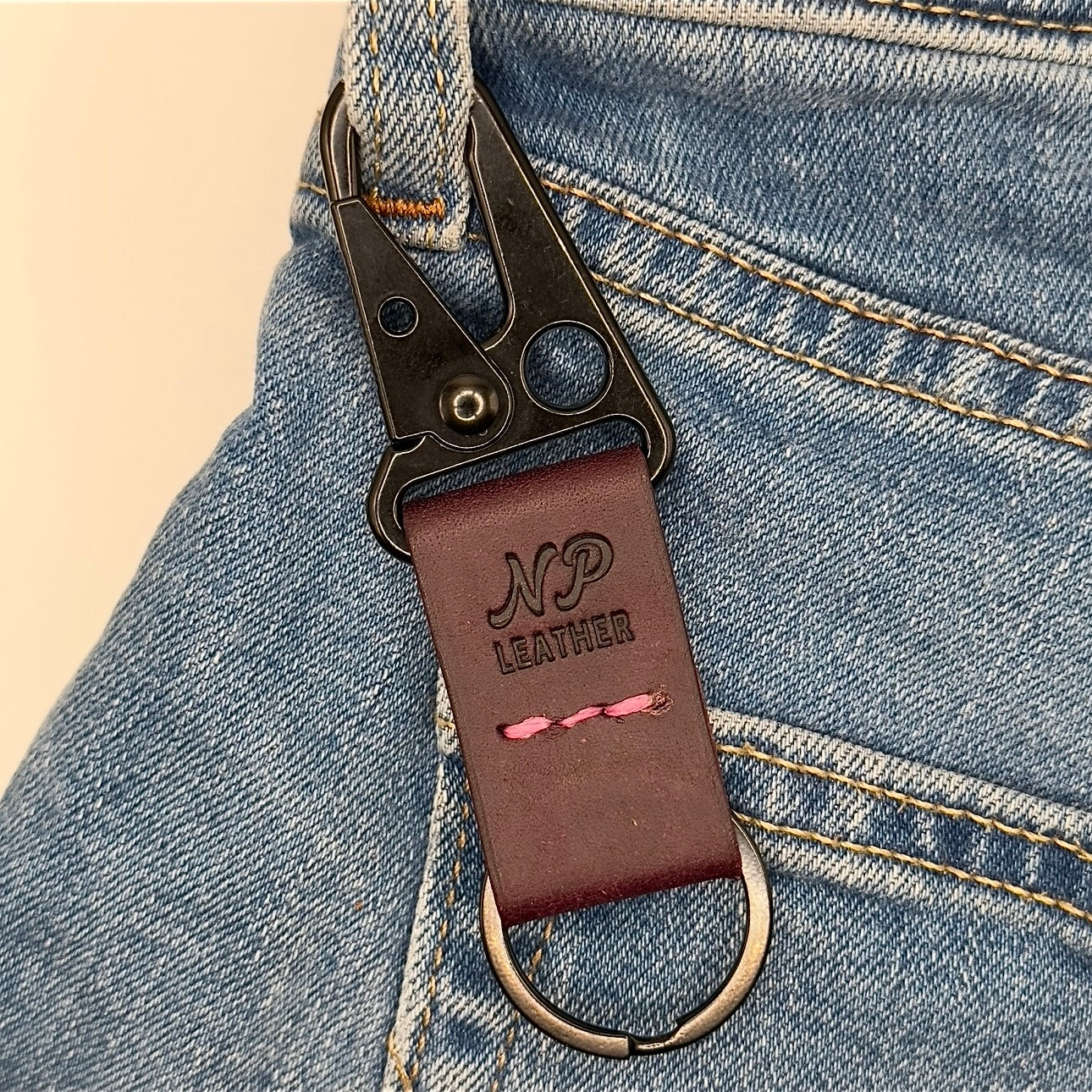 Lockson Pueblo Leather Clip Keychain | Violet Purple