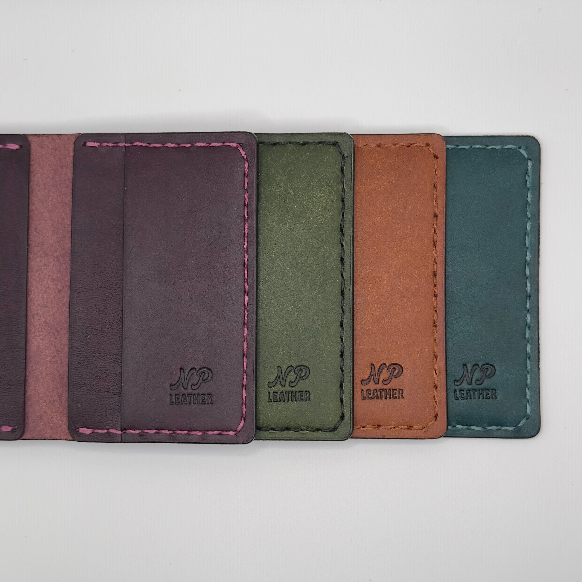 pueblo leather bifold wallet
