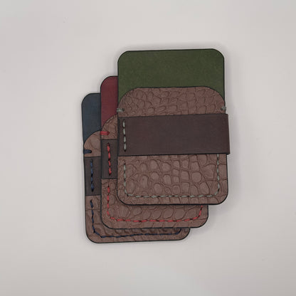 Wrapson Pueblo Leather Alligator Wallet | Brown Blue