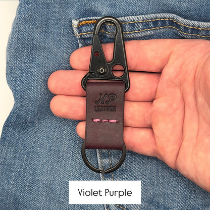 Lockson Pueblo Leather Clip Keychain | Bordeaux Red