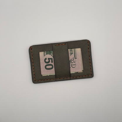 Mockson Pueblo Leather Card Cash Wallet | Brown Green