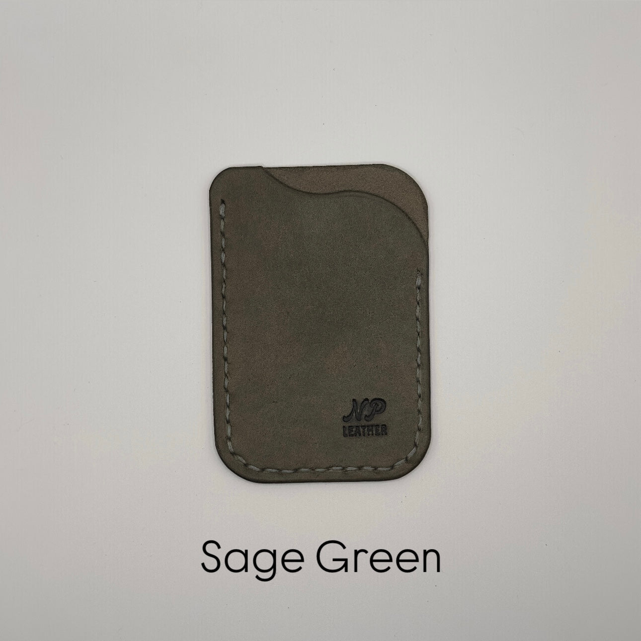 sage green pueblo leather wallet