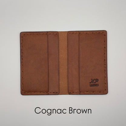 cognac brown pueblo leather bifold wallet