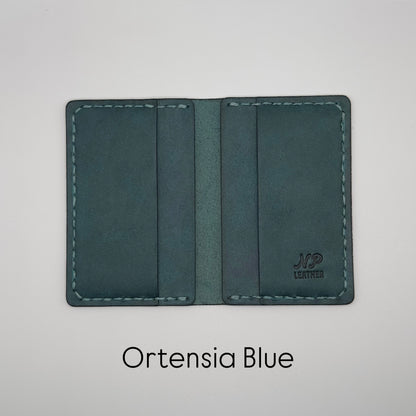 ortensia blue pueblo leather bifold wallet
