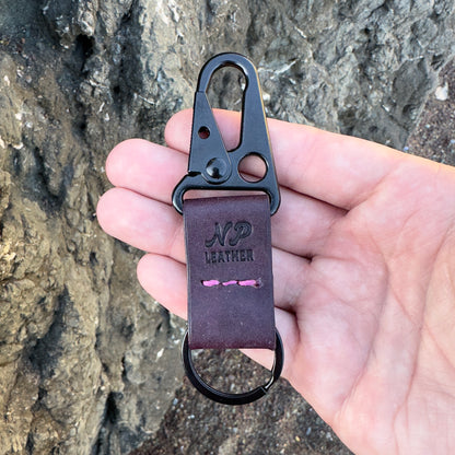 Lockson Pueblo Leather Clip Keychain | Violet Purple