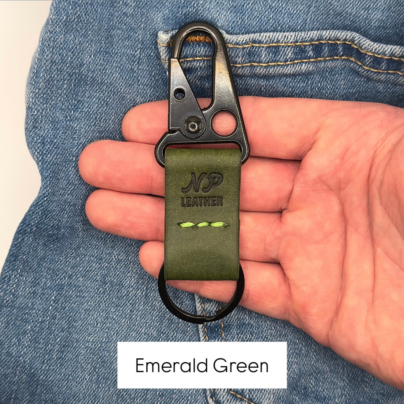 Lockson Pueblo Leather Clip Keychain | Ortensia Blue