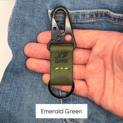 Lockson Pueblo Leather Clip Keychain | Ortensia Blue