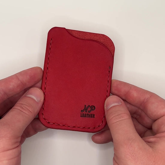 handmade minimalist luxury slim leather card wallet