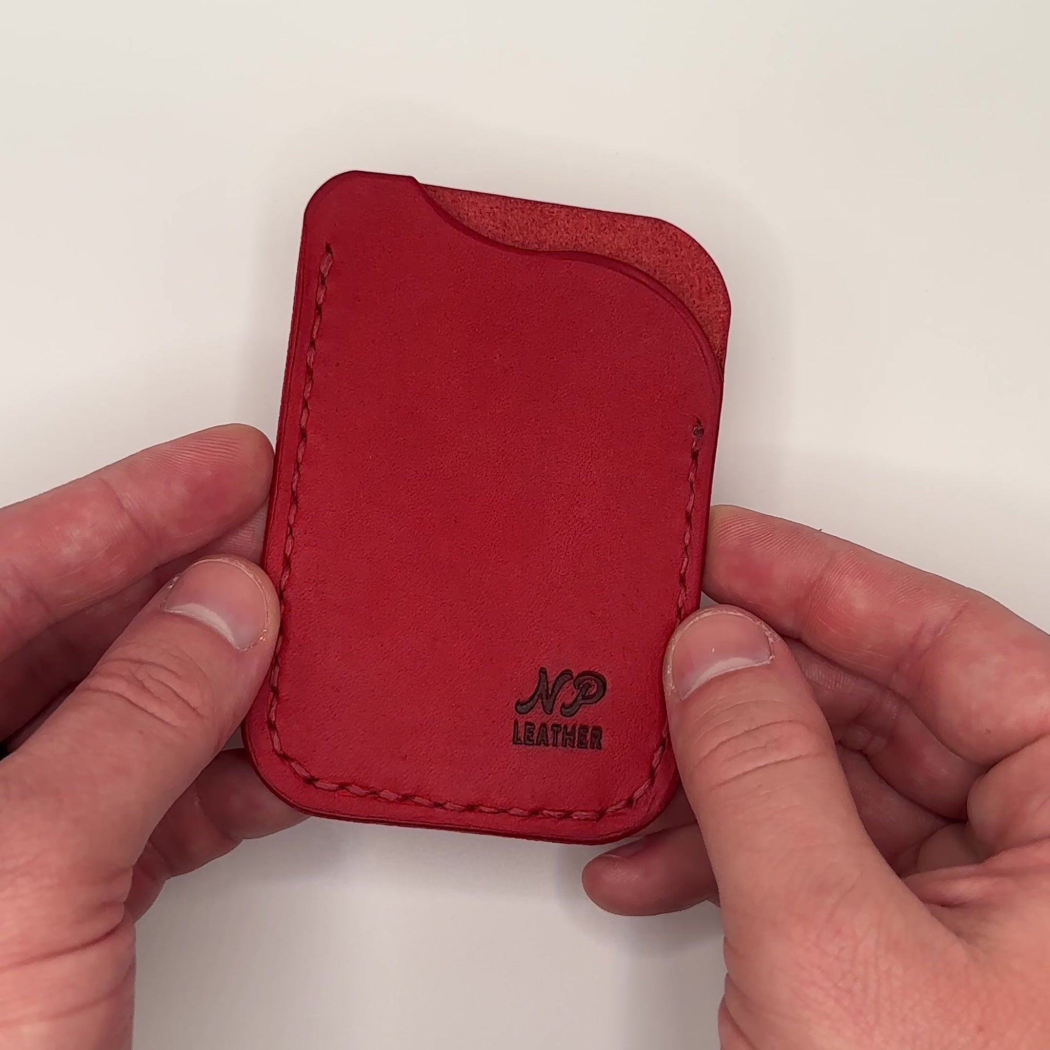 handmade minimalist luxury slim leather card wallet