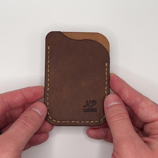 handmade minimalist luxury slim leather card wallet
