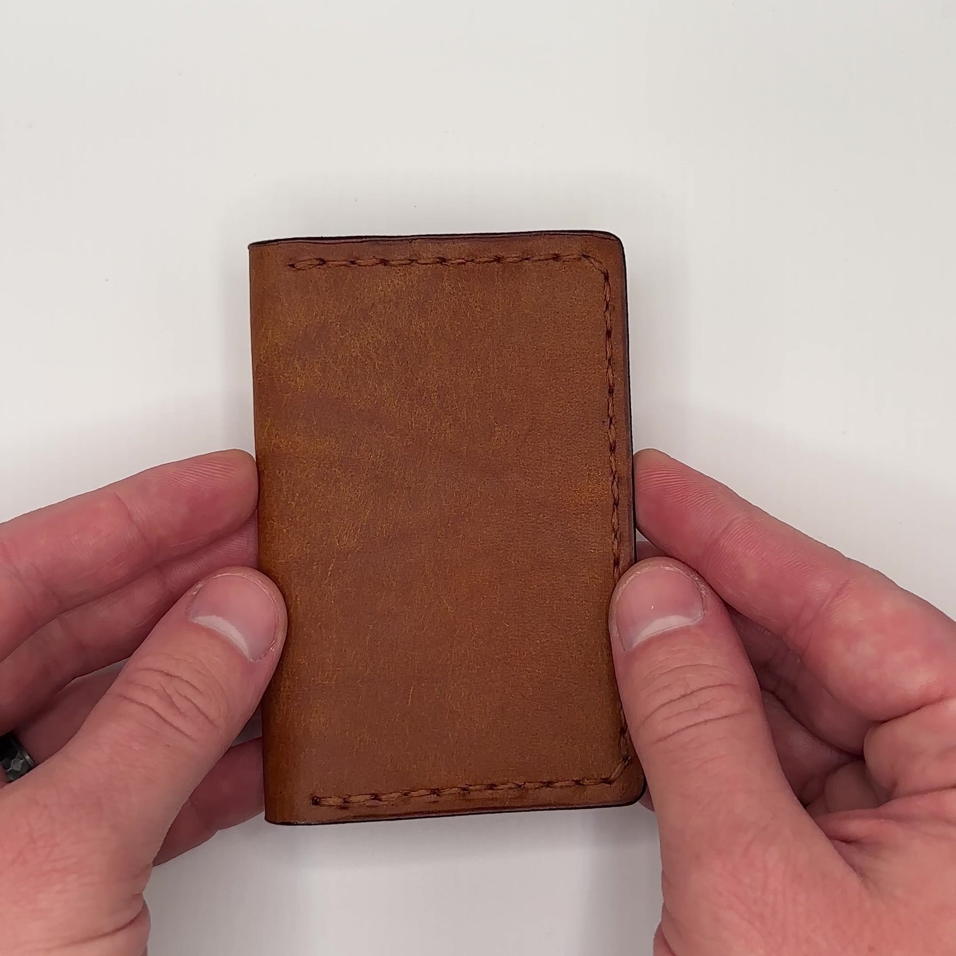 cognac brown pueblo bifold wallet for men and women