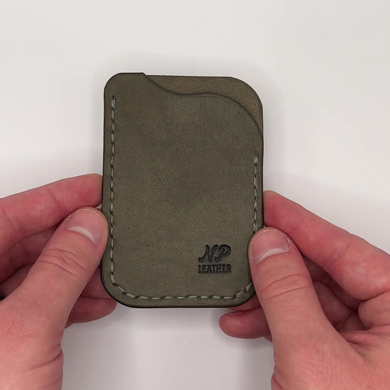 handmade minimalist luxury slim leather card wallet